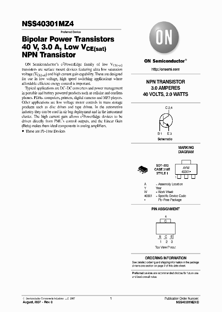 NSS40301MZ4_4219416.PDF Datasheet