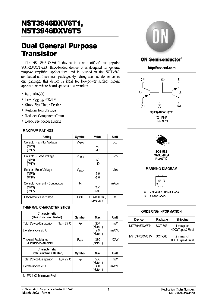 NST3946DXV6T1_4185005.PDF Datasheet