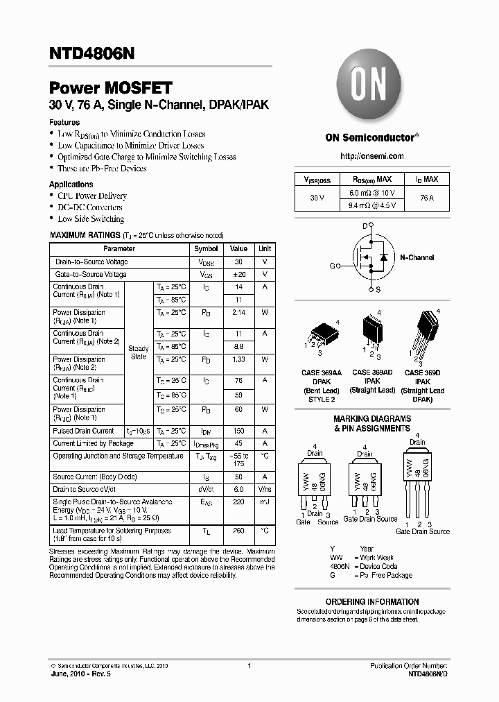 NTD4806N_4750374.PDF Datasheet