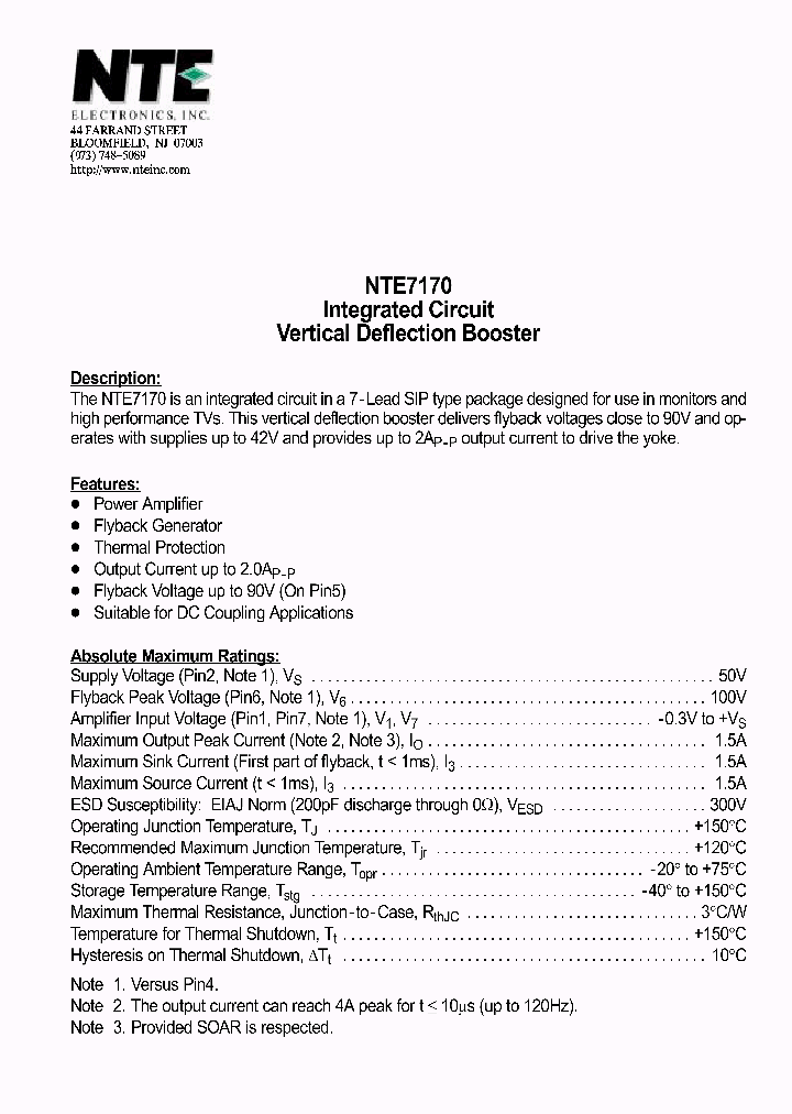 NTE7170_4265036.PDF Datasheet