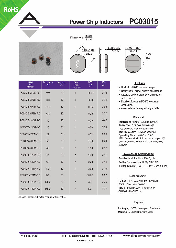 PC03015-122M-RC_4591725.PDF Datasheet