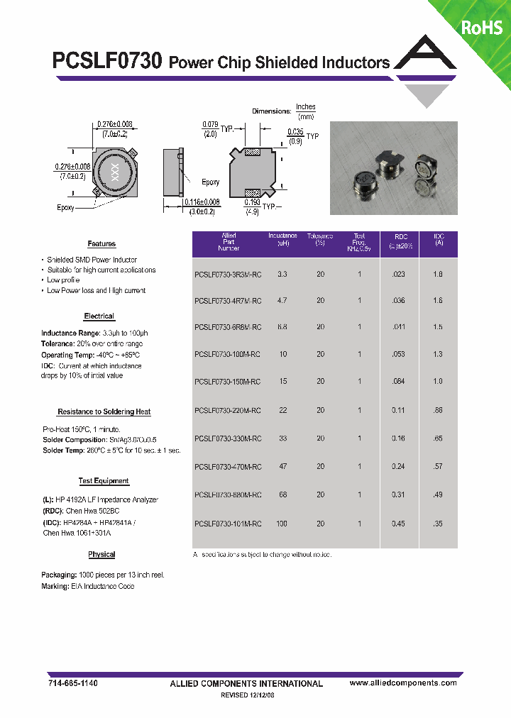 PCSLF0730_4905772.PDF Datasheet