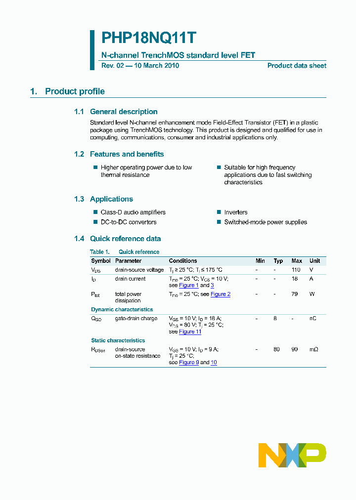 PHP18NQ11T_4798365.PDF Datasheet