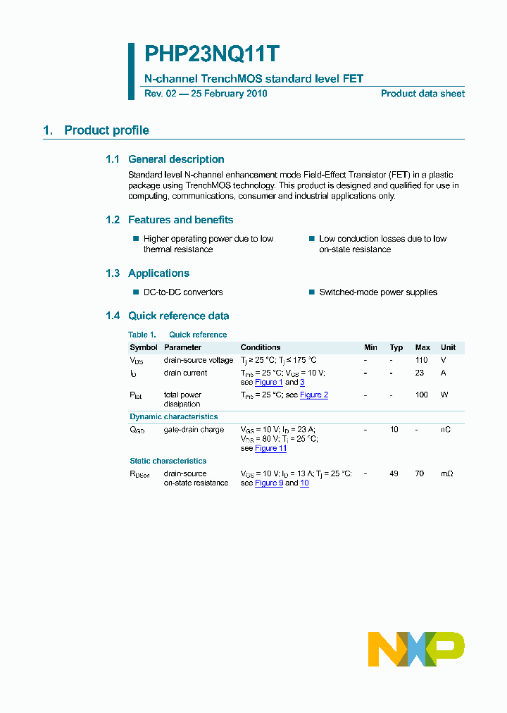 PHP23NQ11T_4747741.PDF Datasheet