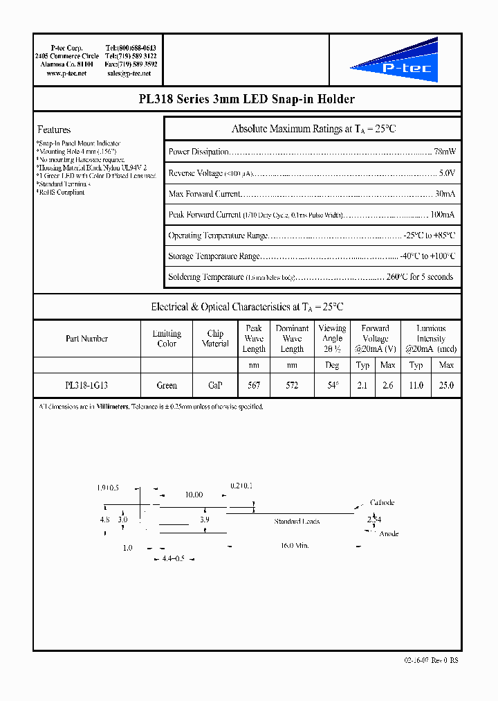 PL318-1G13_4465535.PDF Datasheet