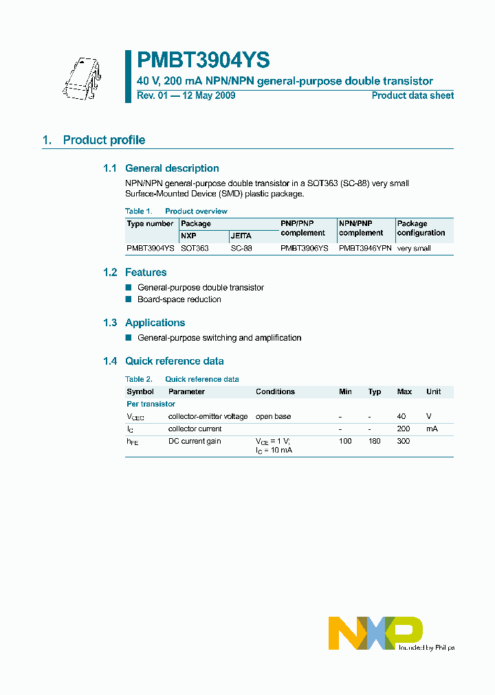 PMBT3904YS_4587875.PDF Datasheet