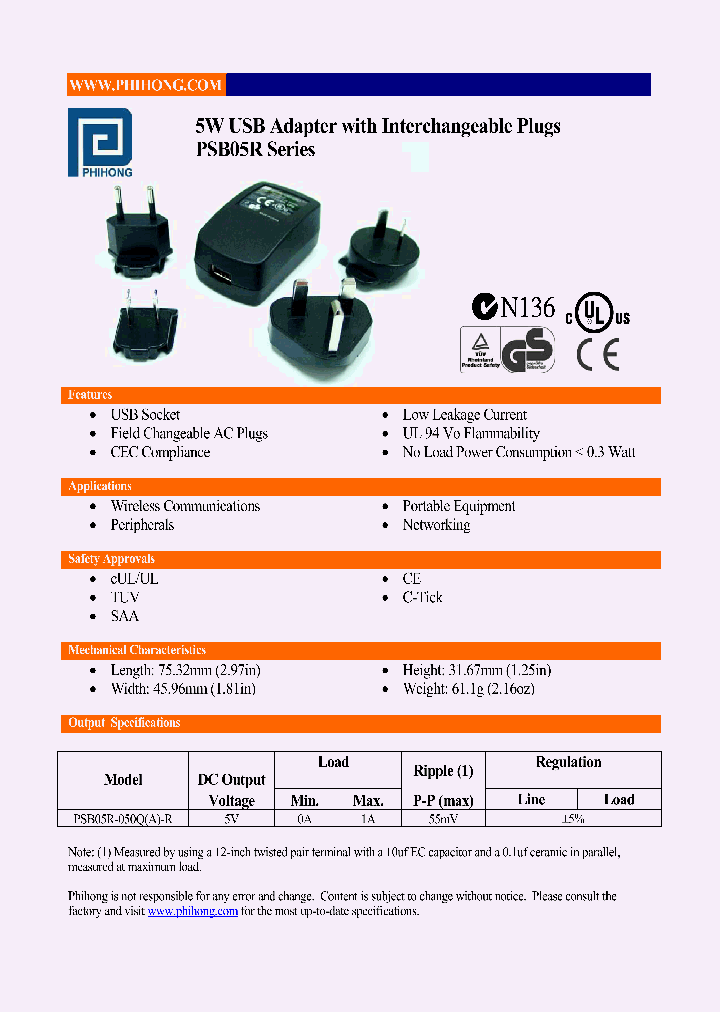 PSB05R-050Q_4752303.PDF Datasheet Download --- IC-ON-LINE
