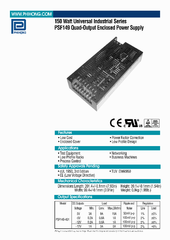 PSF149-401_4752332.PDF Datasheet Download --- IC-ON-LINE