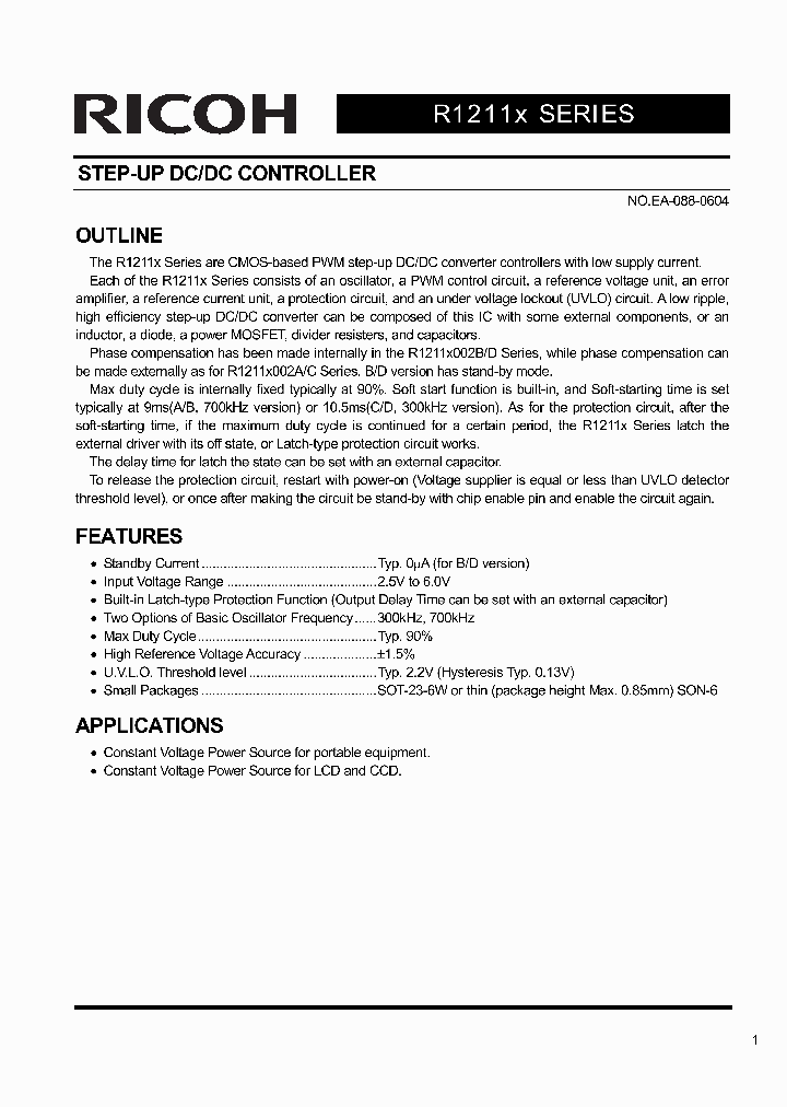R1211D100A_4630838.PDF Datasheet