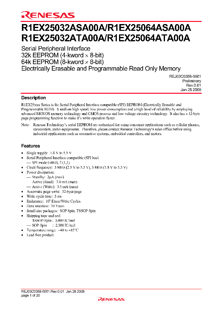 R1EX25064ASA00A_4785530.PDF Datasheet