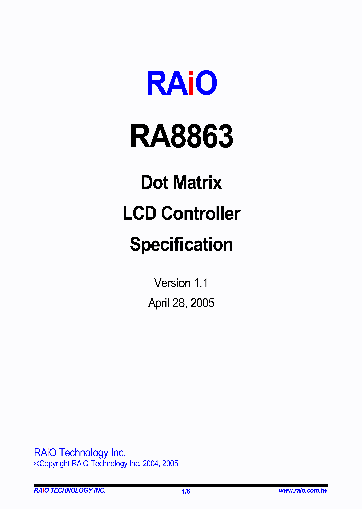 RA8863_4400647.PDF Datasheet