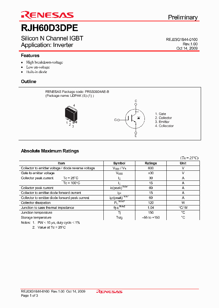 RJH60D3DPE00J3_4530292.PDF Datasheet Download
