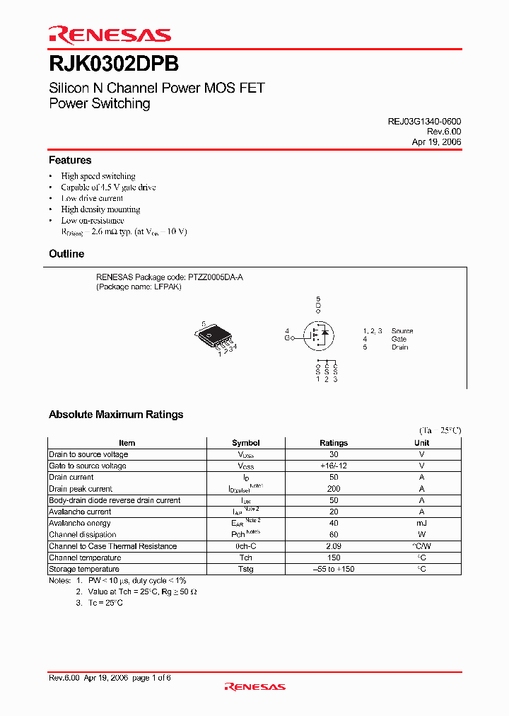 RJK0302DPB_4240950.PDF Datasheet