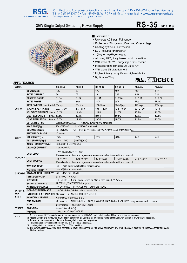 RS-35_4580050.PDF Datasheet Download --- IC-ON-LINE