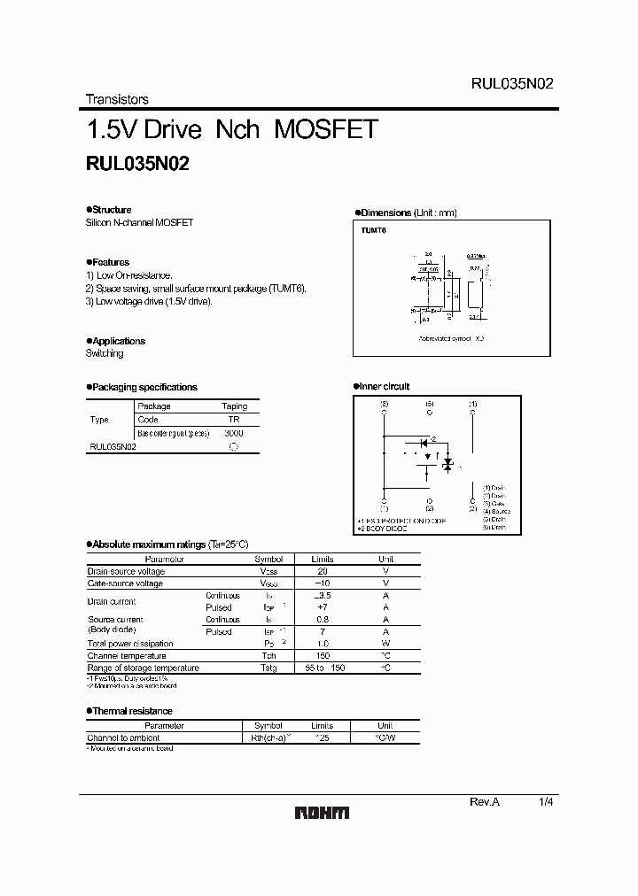RUL035N02_4542293.PDF Datasheet