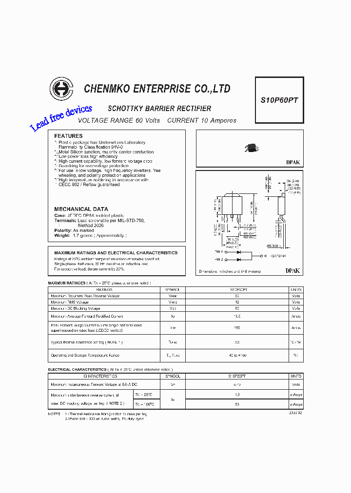 S10P60PT_4679226.PDF Datasheet