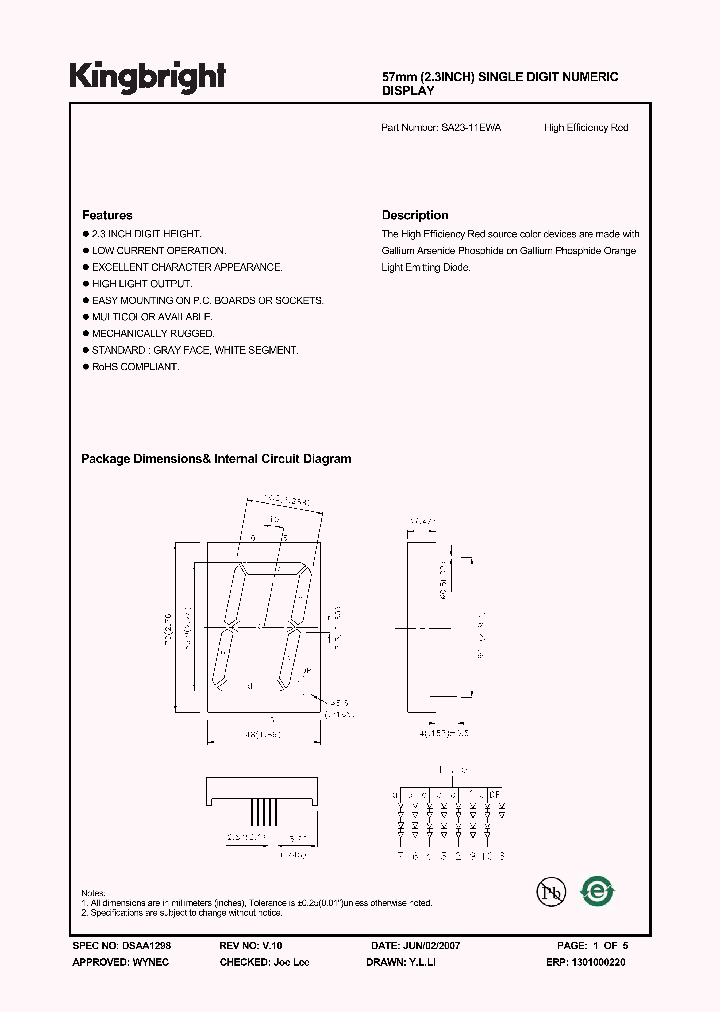 SA23-11EWA_4902506.PDF Datasheet