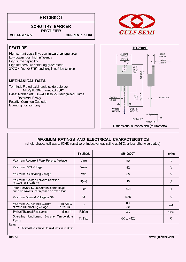 SB1060CT_4619839.PDF Datasheet Download --- IC-ON-LINE