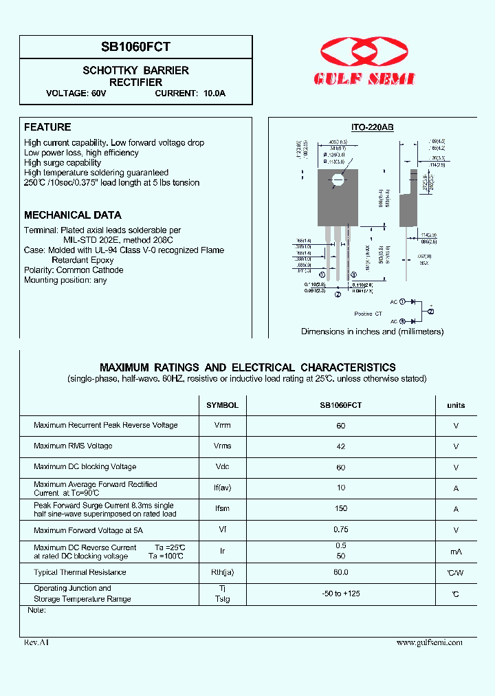 SB1060FCT_4619840.PDF Datasheet Download --- IC-ON-LINE