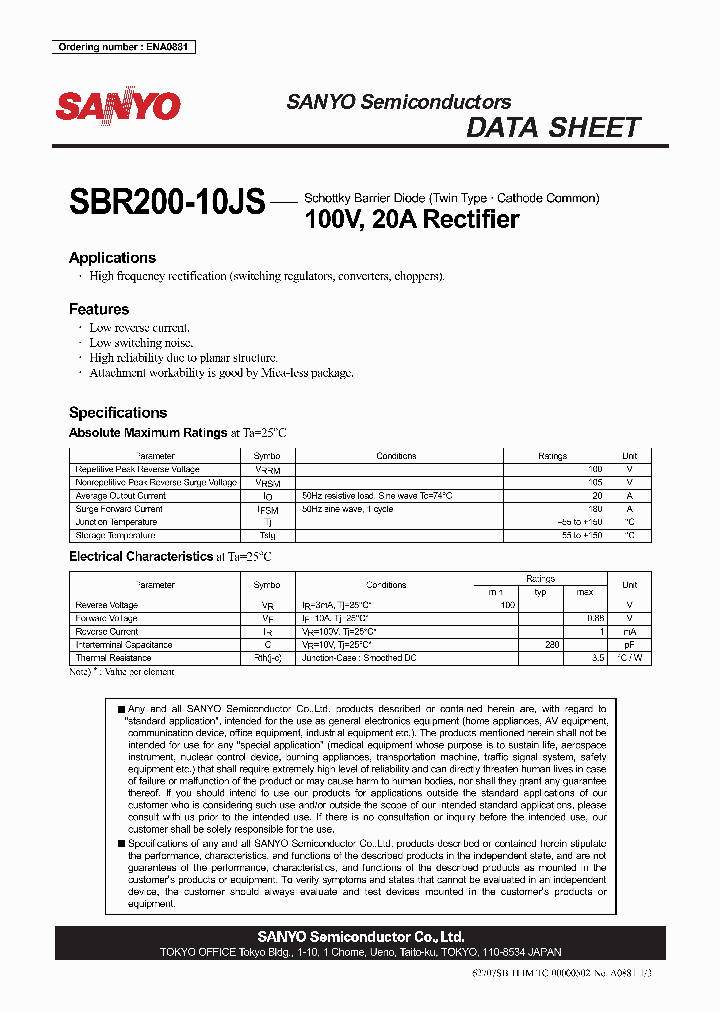 SBR200-10JS_4848760.PDF Datasheet