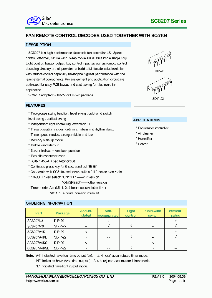 SC8207A4K_4817513.PDF Datasheet Download --- IC-ON-LINE