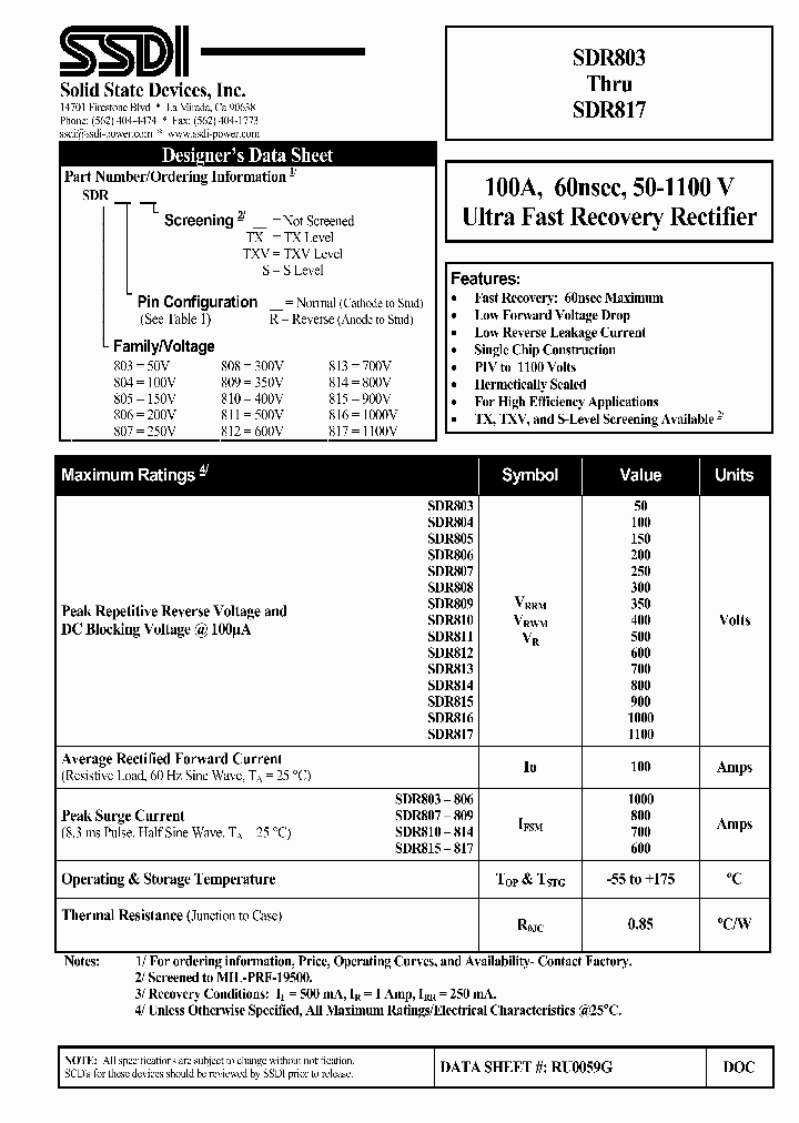 SDR803RTXV_4246083.PDF Datasheet