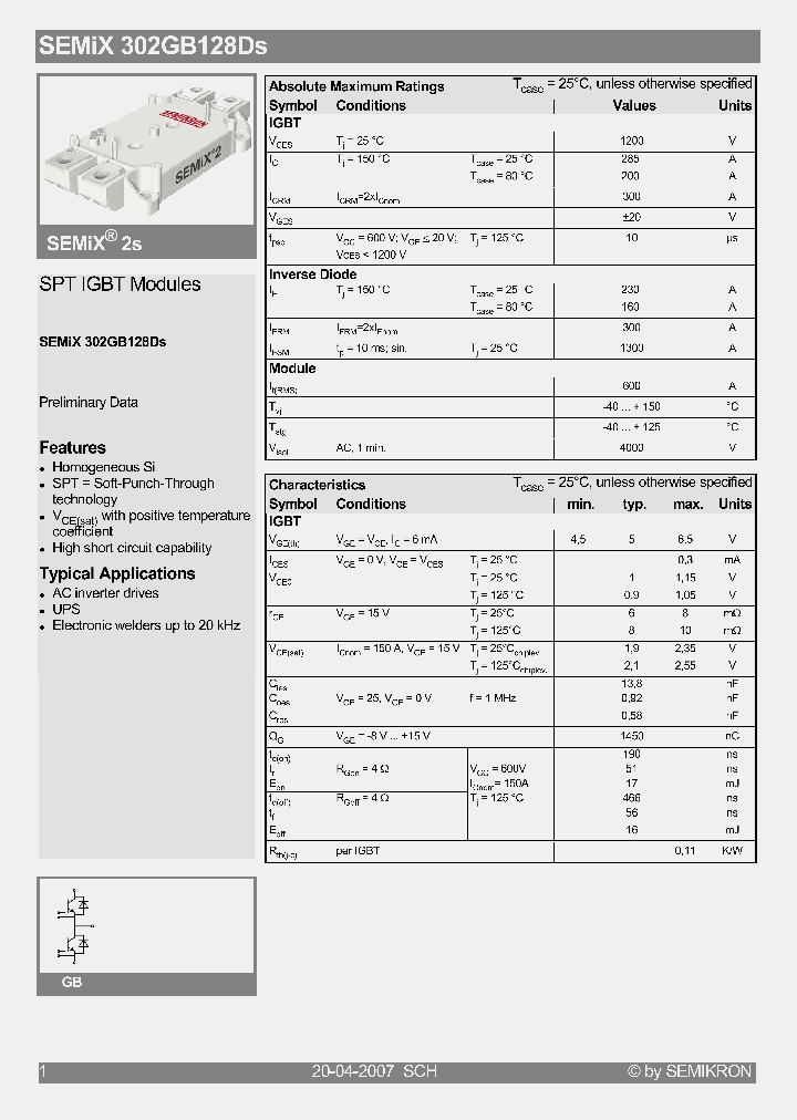 SEMIX302GB128DS07_4184779.PDF Datasheet