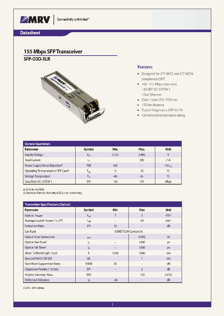 SFP-O3D-XLR_4864801.PDF Datasheet