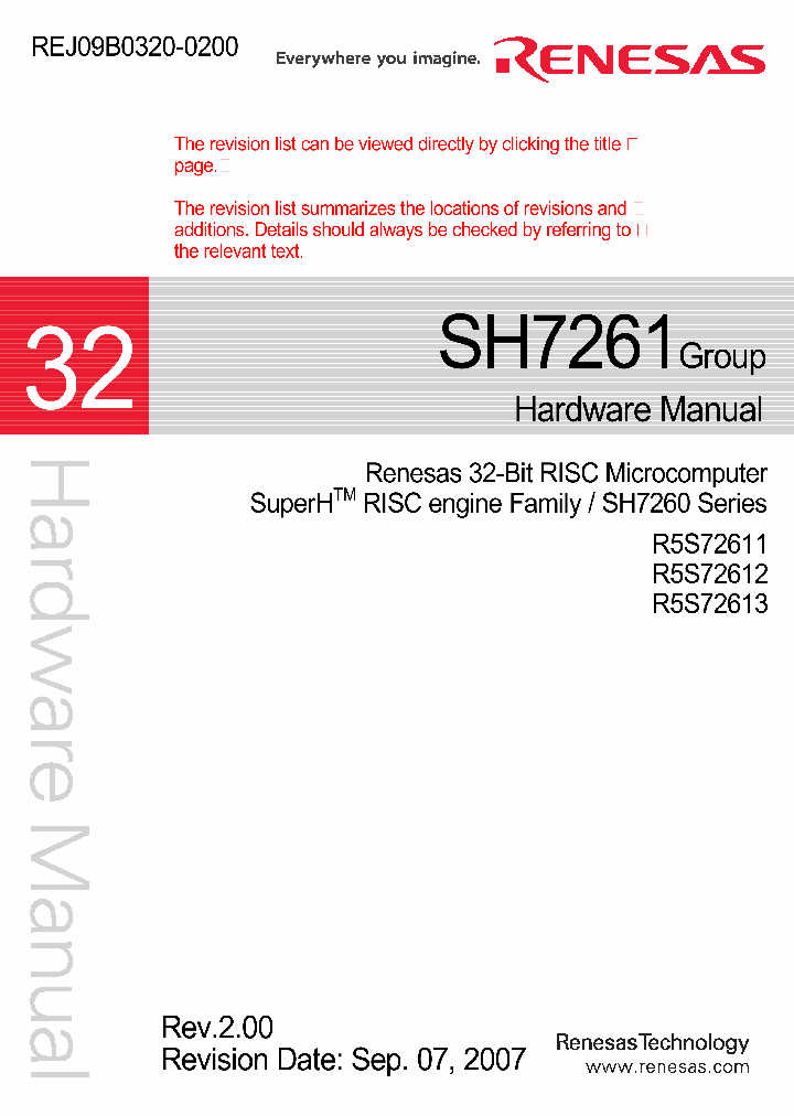 SH7261_4291359.PDF Datasheet Download --- IC-ON-LINE