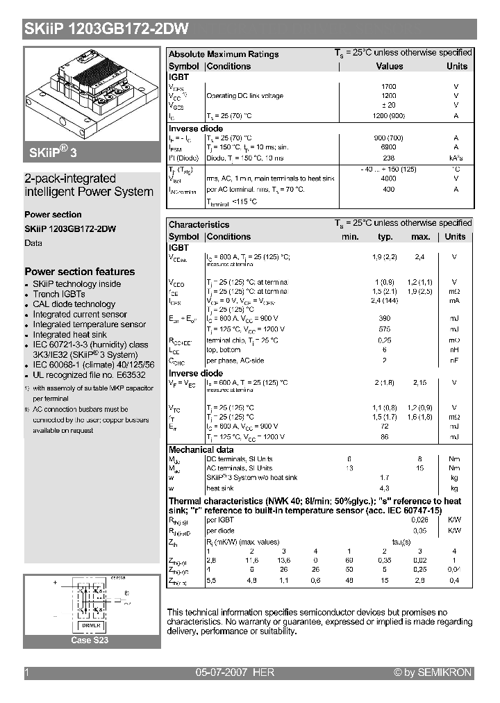 SKIIP1203GB172-2DW07_4186155.PDF Datasheet