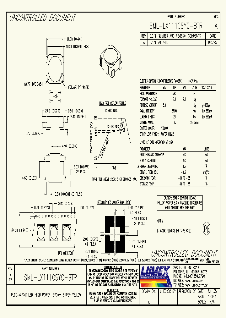 SML-LX1110SYC-BTR_4577474.PDF Datasheet