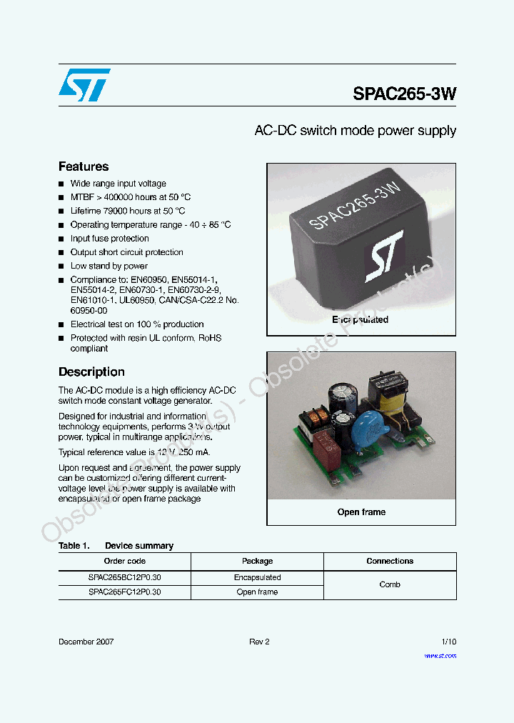 SPAC265-3W_4251995.PDF Datasheet