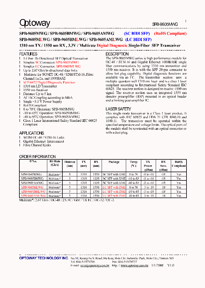 SPB-9605MWG_4631097.PDF Datasheet