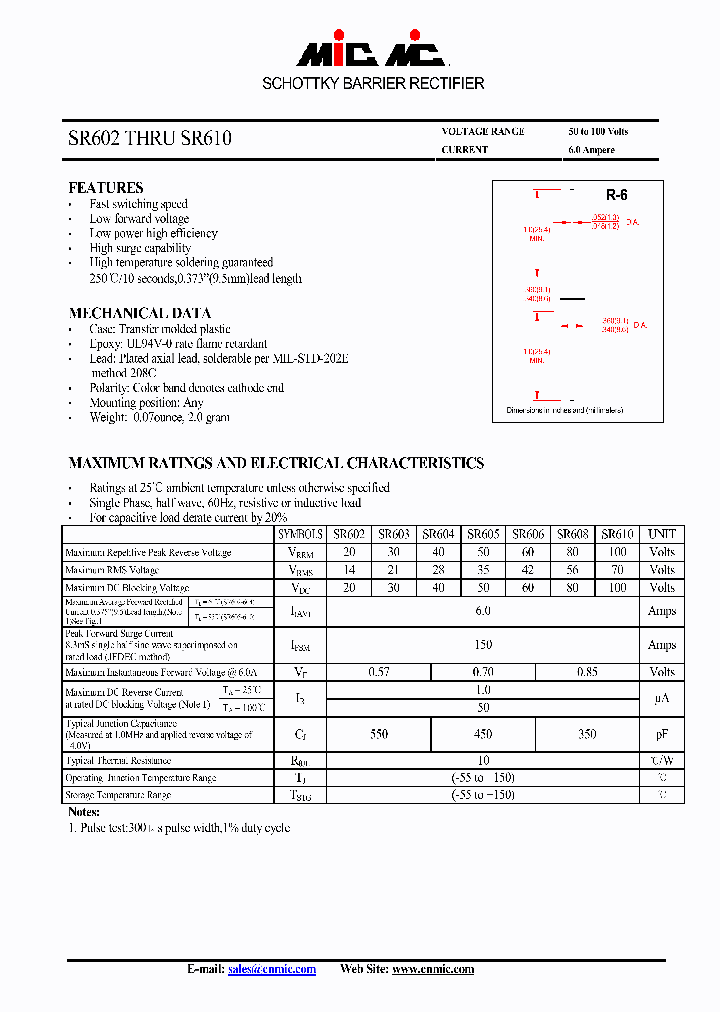 SR606_4469162.PDF Datasheet Download --- IC-ON-LINE