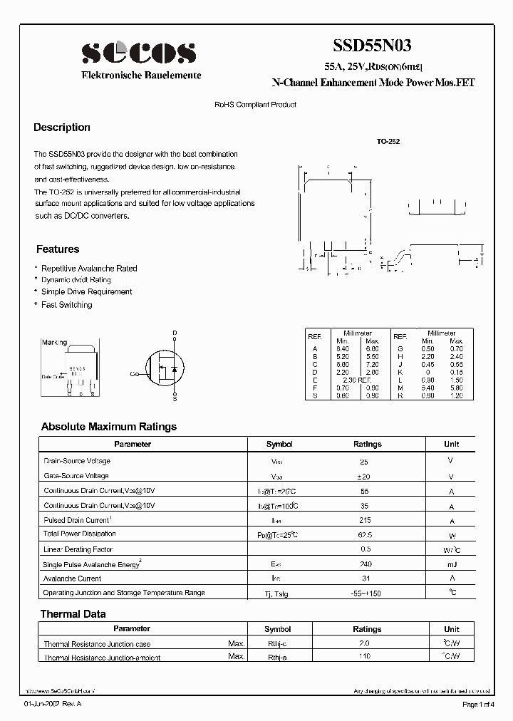 SSD55N03_4173880.PDF Datasheet