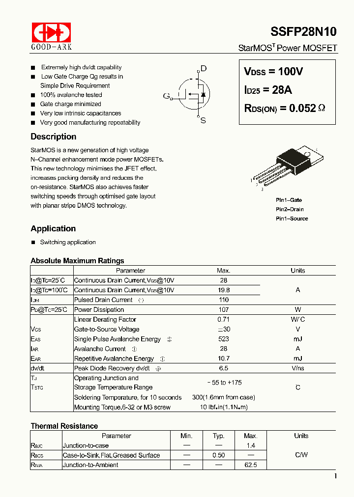 SSFP28N10_4634748.PDF Datasheet