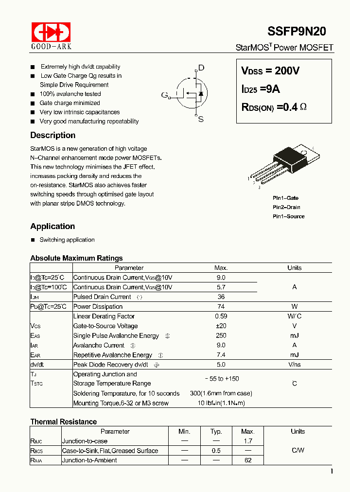 SSFP9N20_4694723.PDF Datasheet