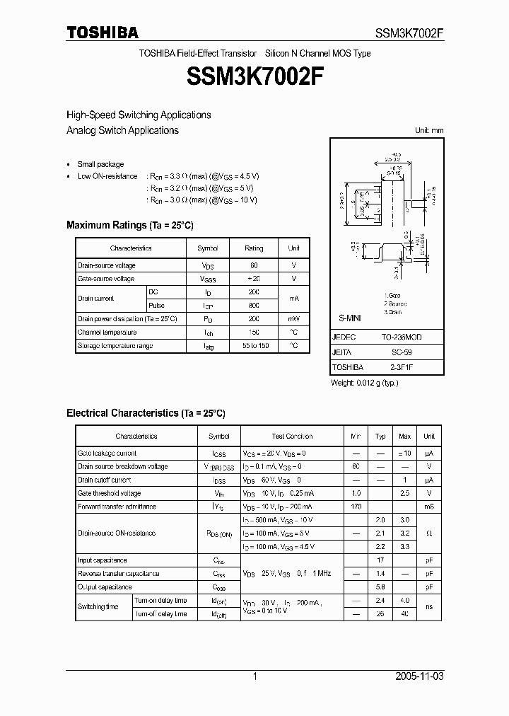 SSM3K7002F05_4660662.PDF Datasheet