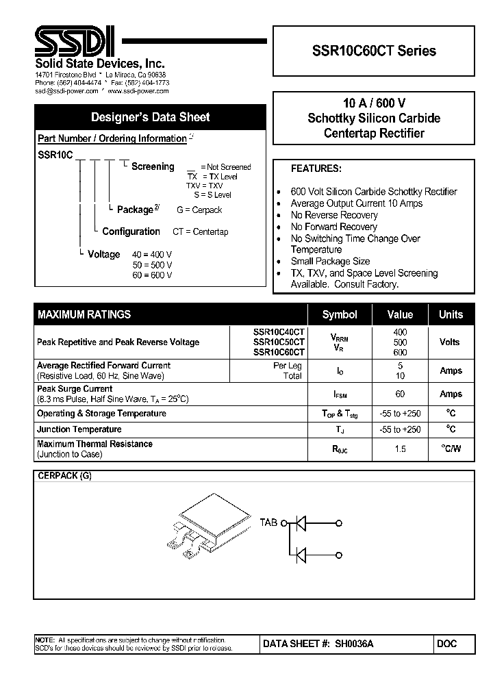 SSR10C40CTGTVX_4703467.PDF Datasheet