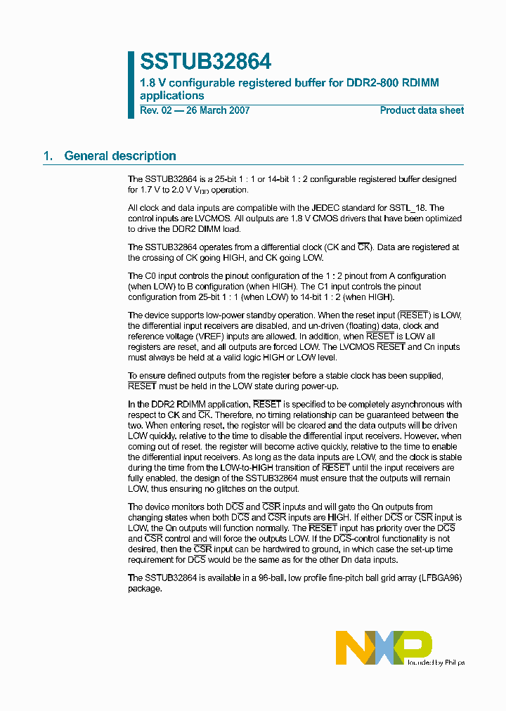 SSTUB32864_4811465.PDF Datasheet