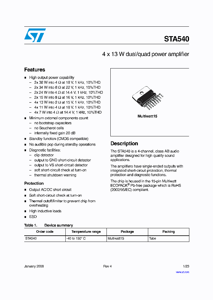 STA540_4175242.PDF Datasheet