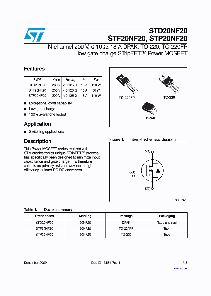 STD20NF2009_4913052.PDF Datasheet