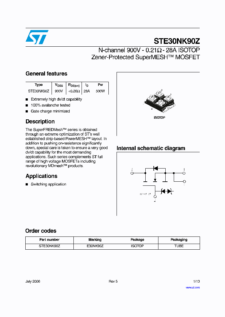 STE30NK90Z_4501268.PDF Datasheet