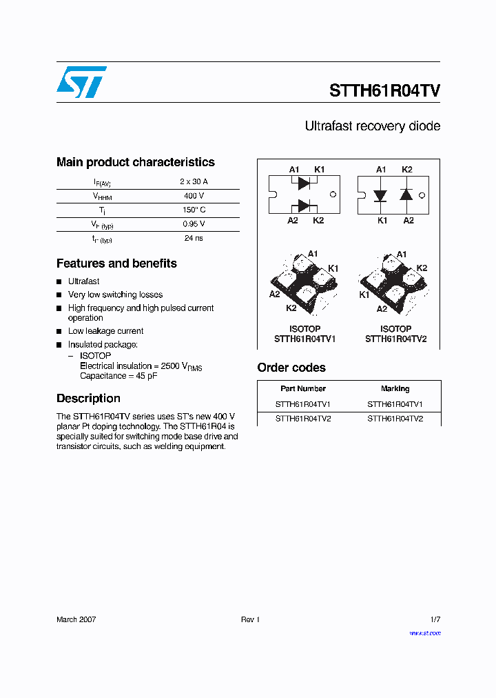 STTH61R04TV_4239076.PDF Datasheet