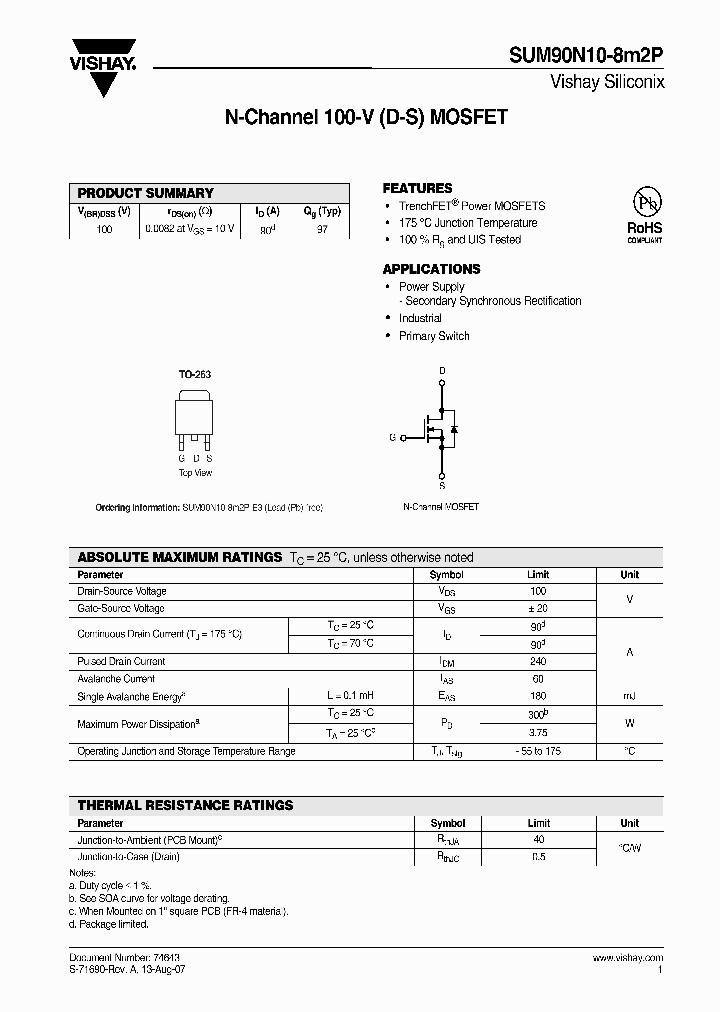 SUM90N10-8M2P_4258223.PDF Datasheet