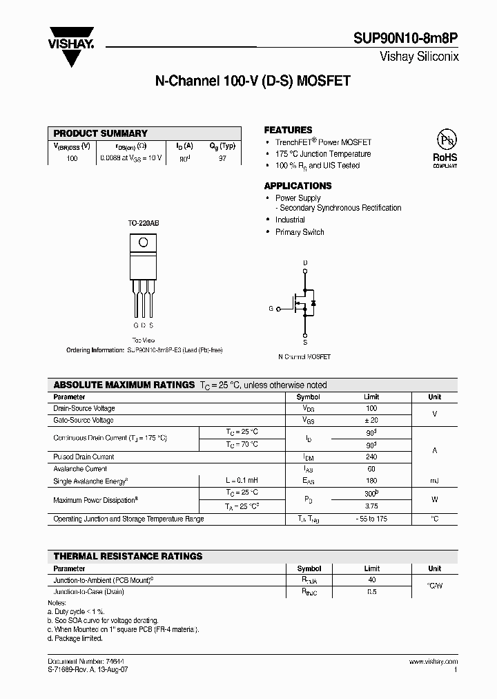 SUP90N10-8M8P_4306113.PDF Datasheet