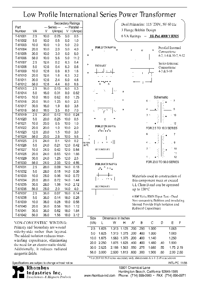 T-61001_4819207.PDF Datasheet