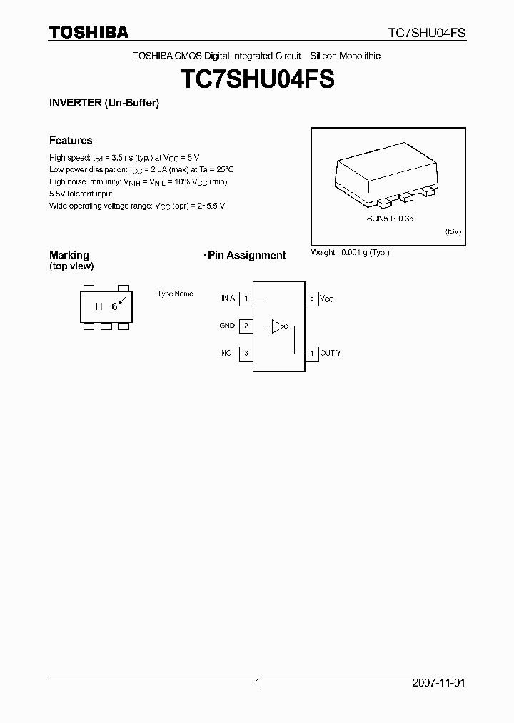 TC7SHU04FS_4226417.PDF Datasheet
