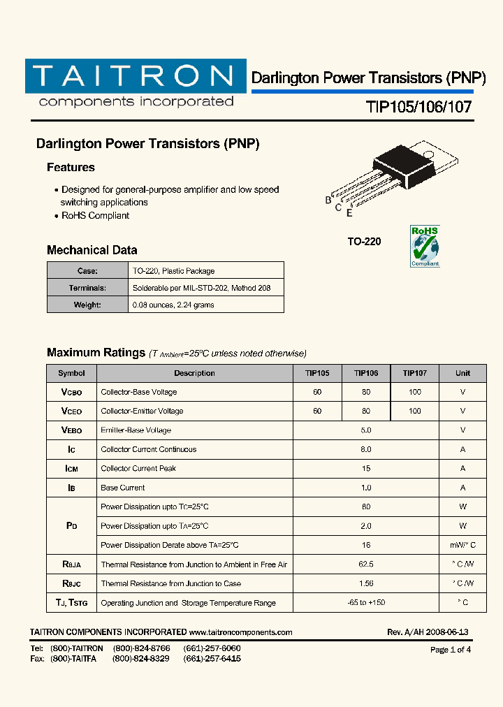 TIP105_4607959.PDF Datasheet