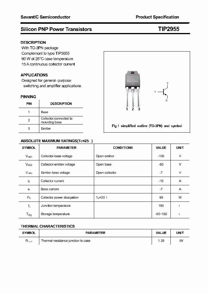 TIP2955_4384988.PDF Datasheet Download